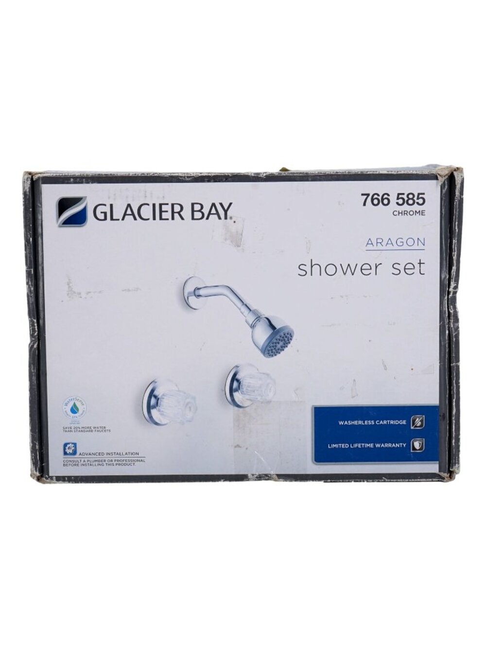 Glacier Bay Aragon Shower Set Chrome Finish – Box Damaged Complete Bathroom Fixt